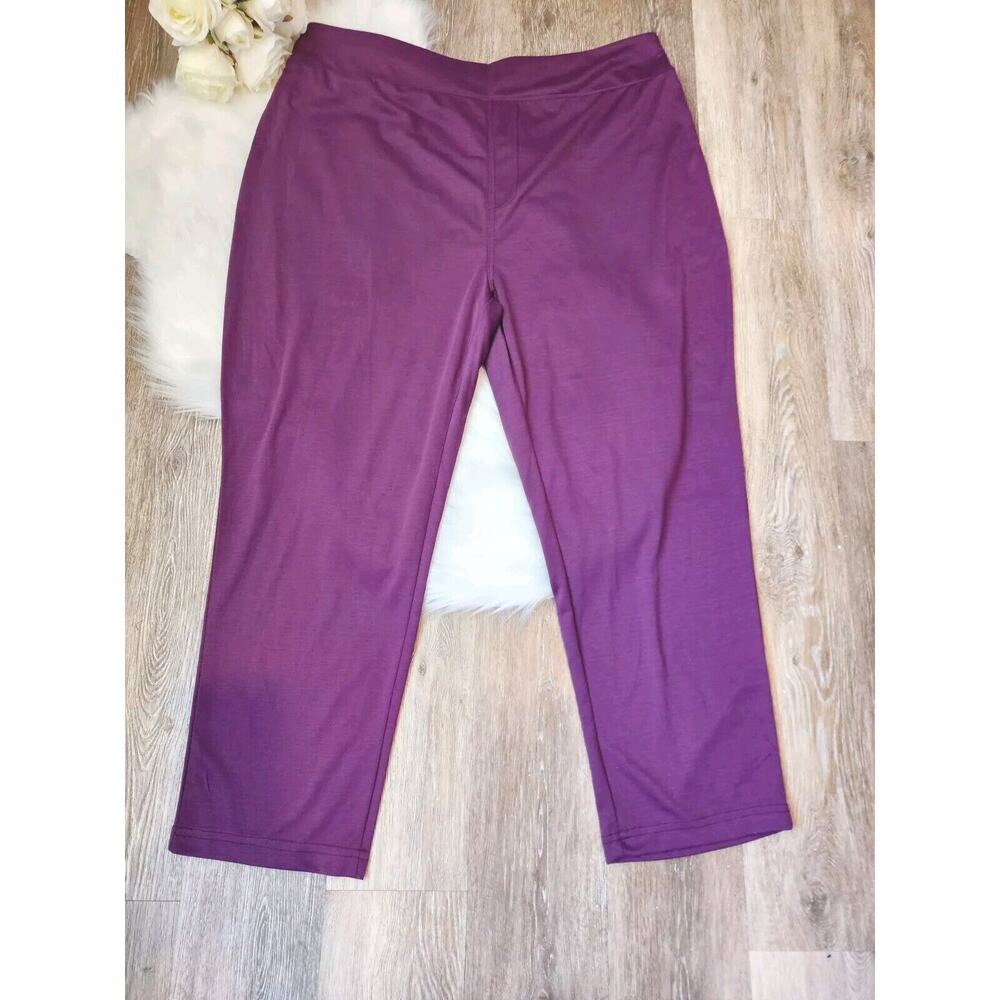 Z Studio Women's Pants Straight Leg Size 2X Purple